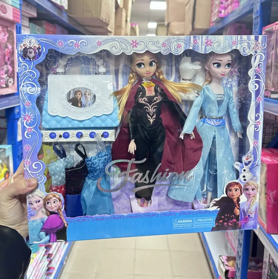 Zestaw 2 lalki Fashion Frozen z akcesoriami i ubraniami