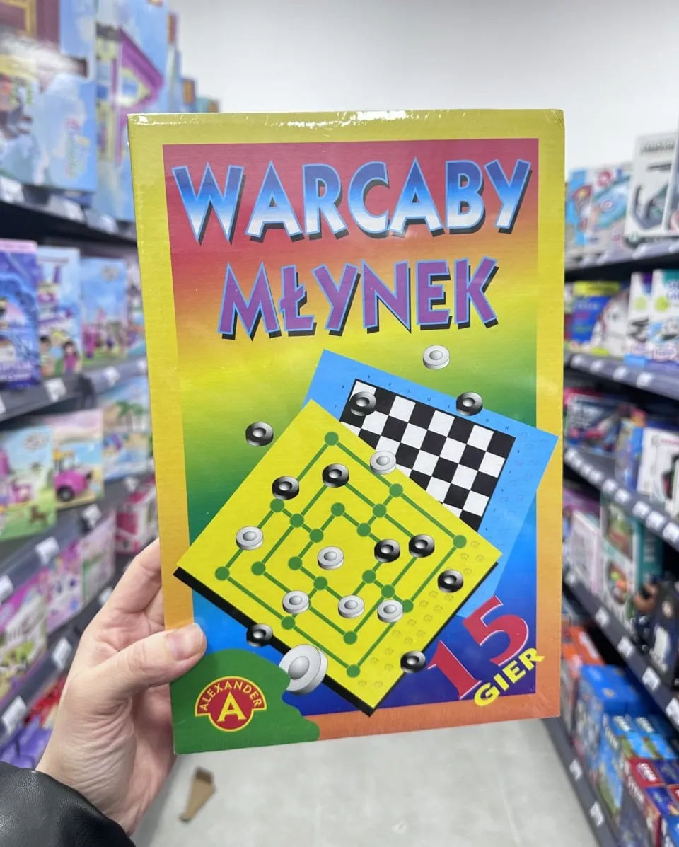 Gra planszowa Warcaby Młynek 15 Gier Alexander