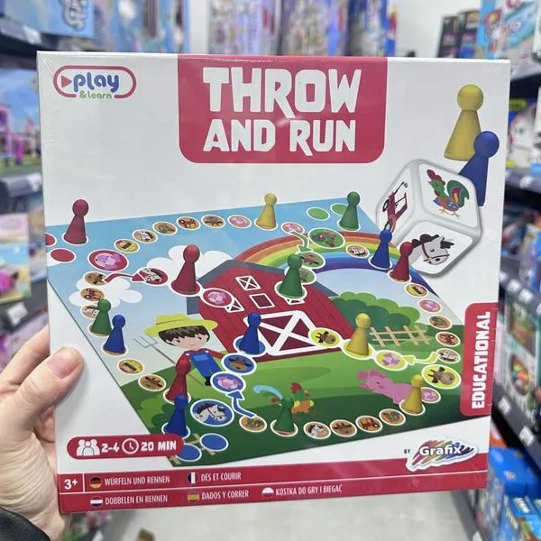 Gra planszowa edukacyjna Throw & Run - Motyw Farmy