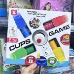 Gra zręcznościowa Cups Game Match 'em Up Stack, 30 kubeczków + dzwonek