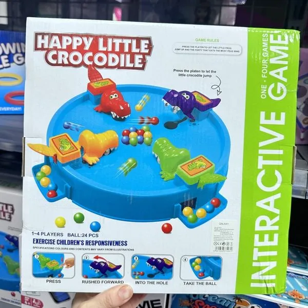 Gra zręcznościowa Happy Little Crocodile 1-4 graczy, 24 kulki
