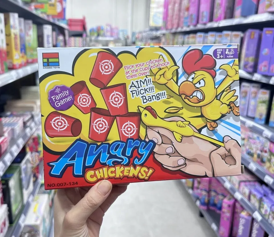 Gra zręcznościowa Angry Chickens z wyrzutnią, 3-8 lat