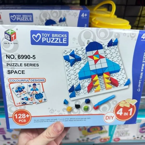 Toy Bricks Puzzle 128+PCS Seria Space Mozaika 4w1 KST