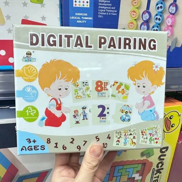 Zabawka edukacyjna Digital Pairing PK12790 - puzzle nauka liczenia