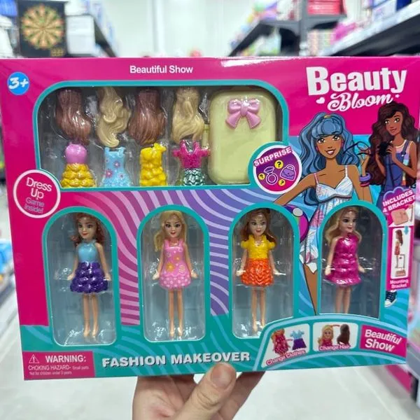 Zestaw 4 lalek Beauty Bloom z akcesoriami do stylizacji i walizką