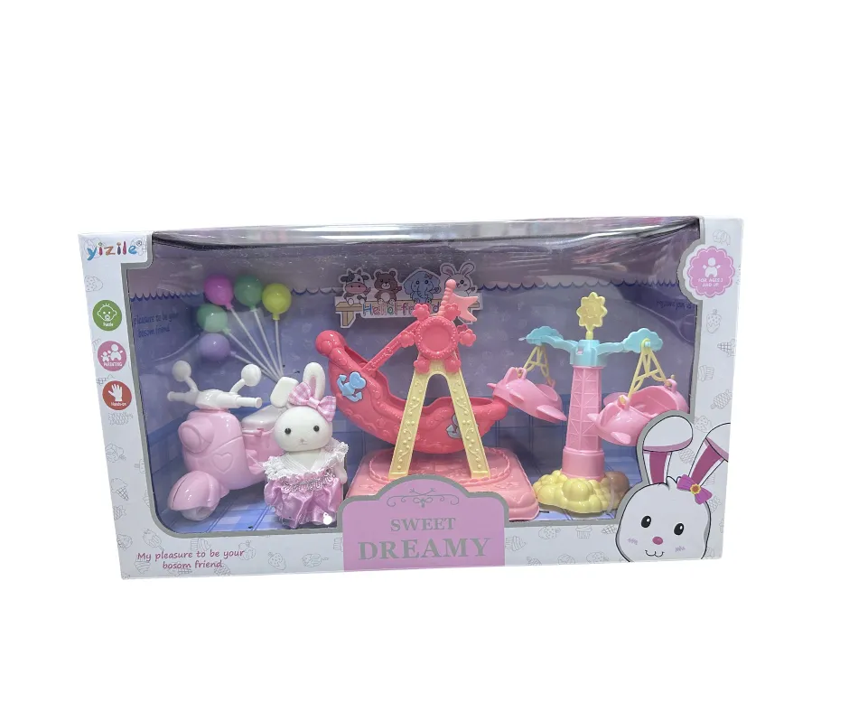 Zestaw lalek Sweet Dreamy z figurką króliczka i karuzelą, Yizile