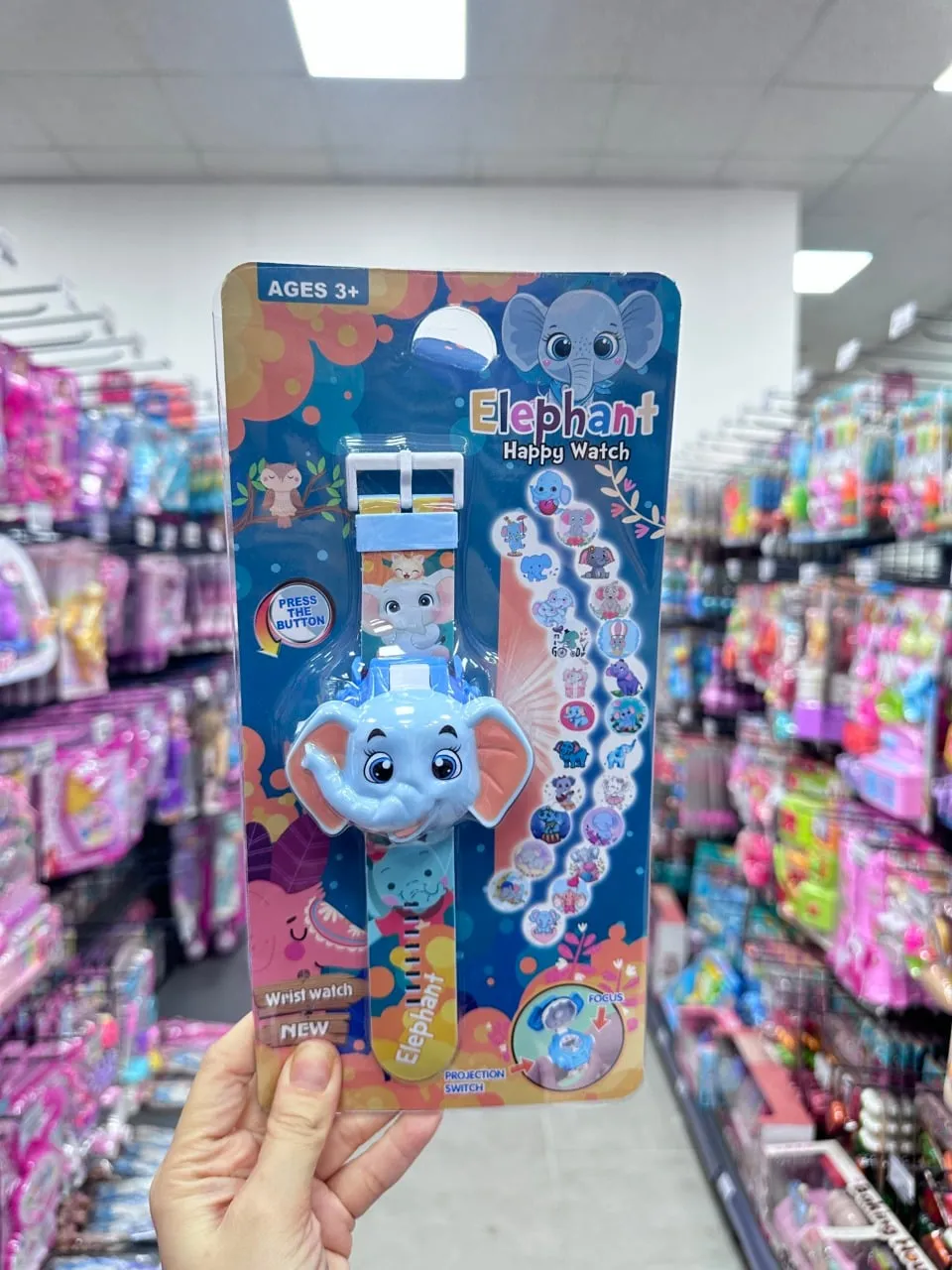 Zegarek projekcyjny Elephant Happy Watch dla dzieci, motyw słonika