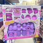 Zestaw Zabawek Beauty Home z Akcesoriami, Zamek i Mebelki, Różowy