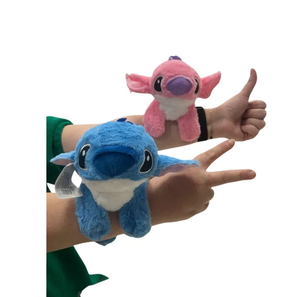 Maskotka pluszowa na rękę Stitch - niebieska i różowa, miękki plusz