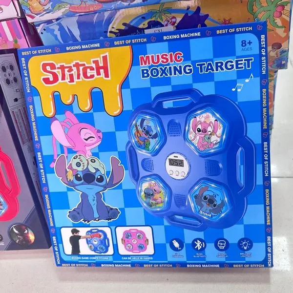 Muzyczna Tarcza Bokserska Stitch Bluetooth Wyświetlacz LCD