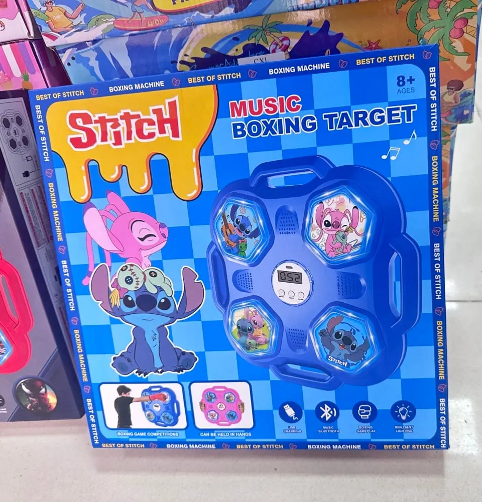 Muzyczna Tarcza Bokserska Stitch Bluetooth Wyświetlacz LCD