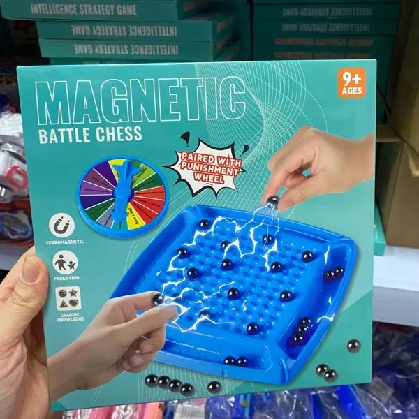 Magnetyczna gra planszowa Battle Chess 32 szt. z kołem zadań
