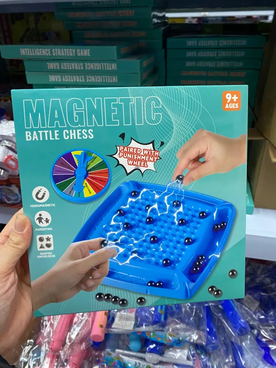 Magnetyczna gra planszowa Battle Chess 32 szt. z kołem zadań