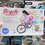 Zabawka rowerowa z lalką i psem Bicycle Competition, światło i dźwięk