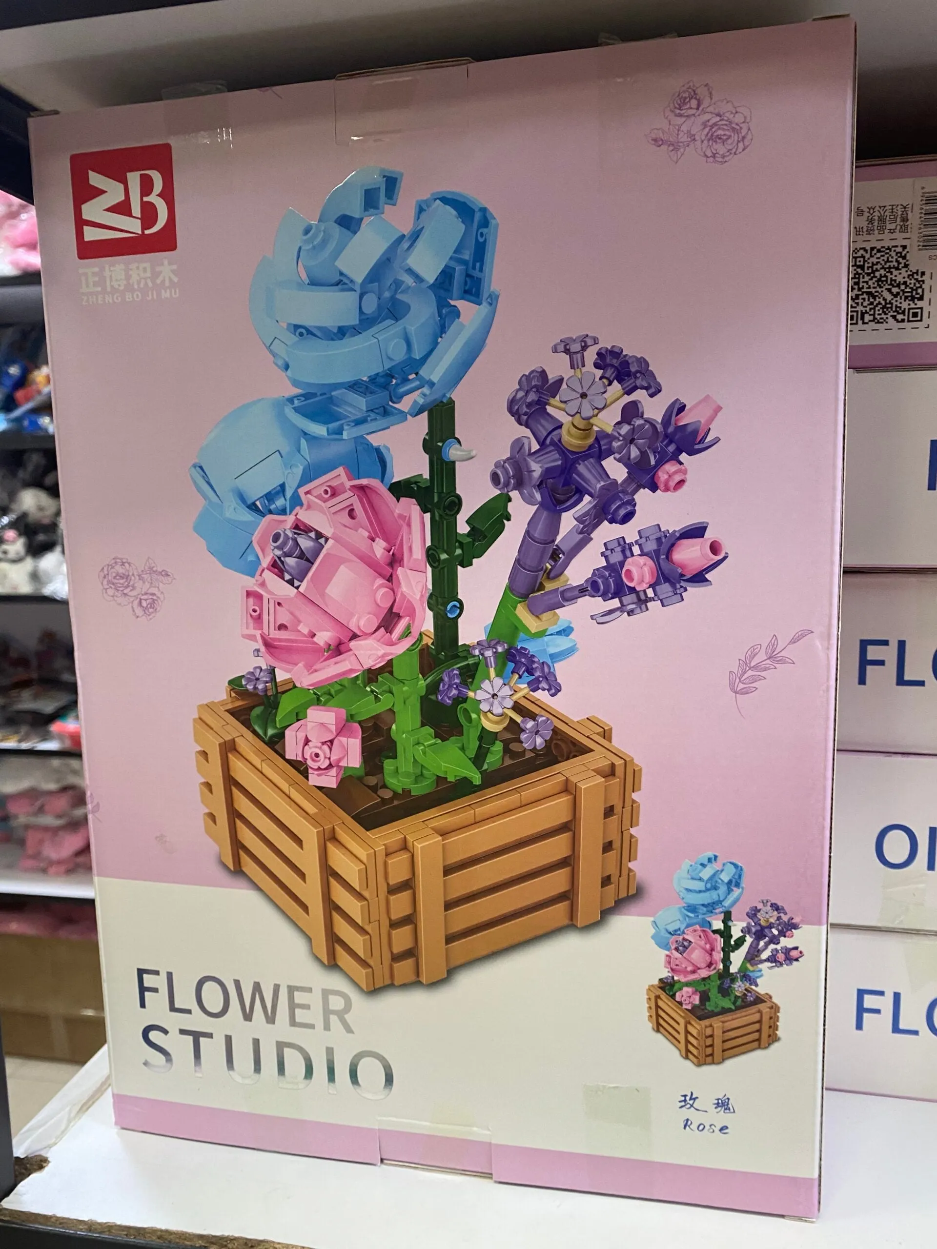 Klocki Kwiaty Flower Studio PK12989 - Bukiet Róż w Skrzynce
