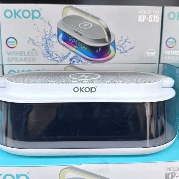 Głośnik bezprzewodowy Okop KP-575 RGB 15W z ładowaniem indukcyjnym