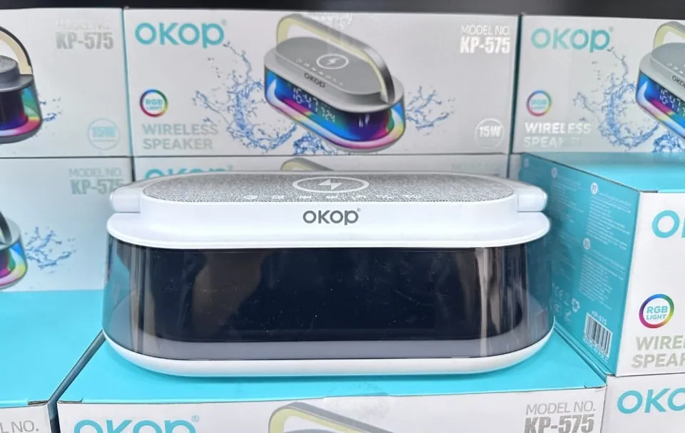 Głośnik bezprzewodowy Okop KP-575 RGB 15W z ładowaniem indukcyjnym