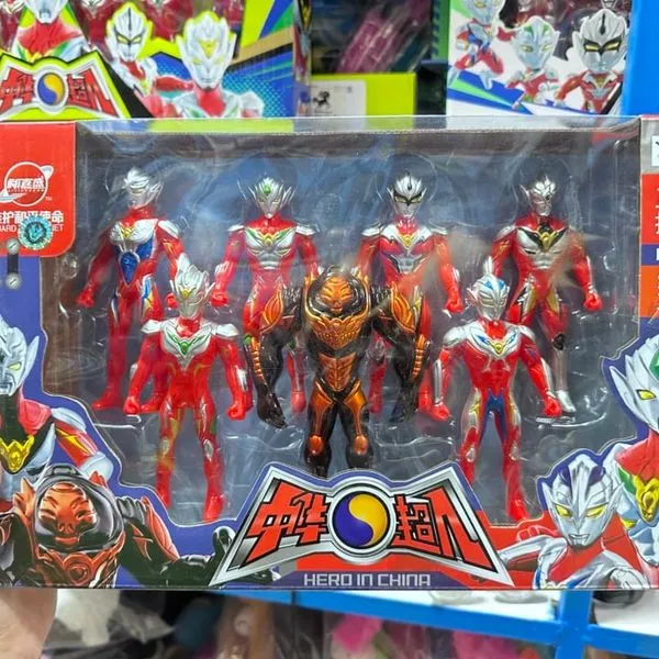 Figurki Hero in China PK13050 - zestaw 6 szt. 7 postaci akcji