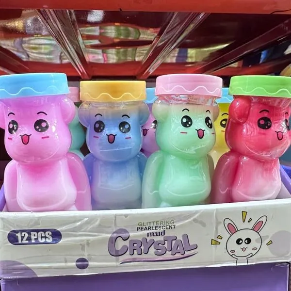 Zabawka Squeed Crystal Mud Miś masa perłowa, mix kolorów 12 szt