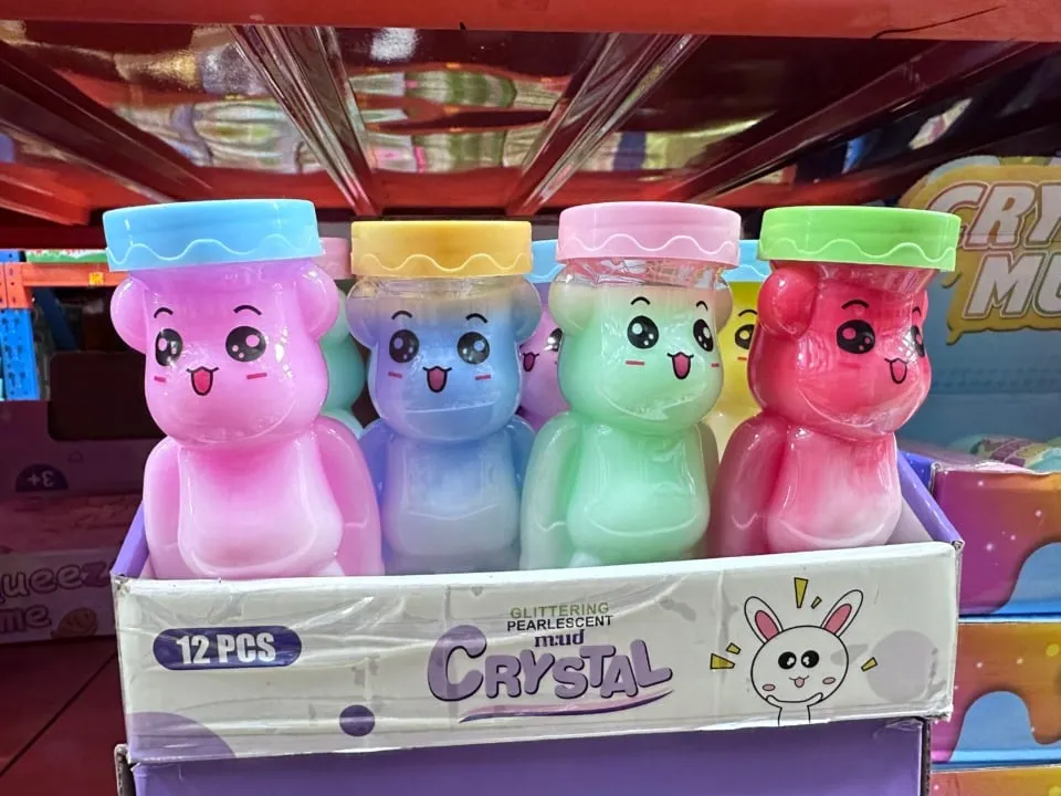 Zabawka Squeed Crystal Mud Miś masa perłowa, mix kolorów 12 szt