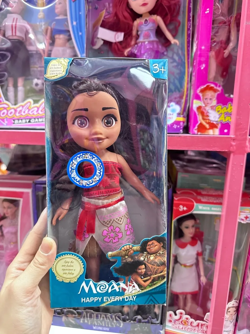 Lalka Moana Happy Every Day z akcesoriami, dla dzieci 3+
