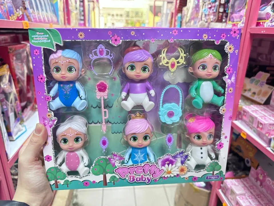 Zestaw 6 lalek Pretty Baby z akcesoriami i biżuterią PK13076