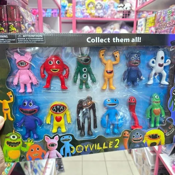 Zestaw 12 figurek Joy Ville 2 - Kolekcja kolorowych potworków
