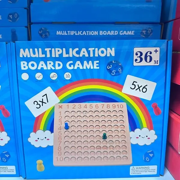 Drewniana gra planszowa Multiplication Board Game 36+ do mnożenia