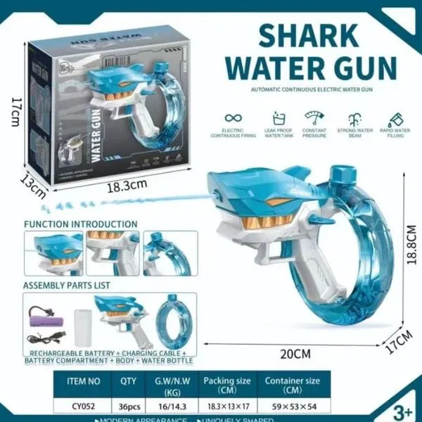 Pistolet na wodę Shark Water Gun elektryczny automatyczny 20cm