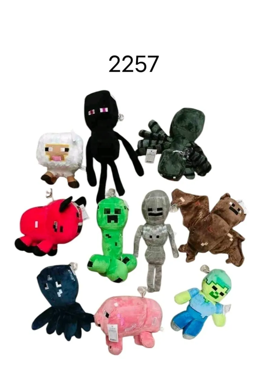 Maskotki Pluszowe Minecraft - Różne Postacie, Mix z Zawieszką
