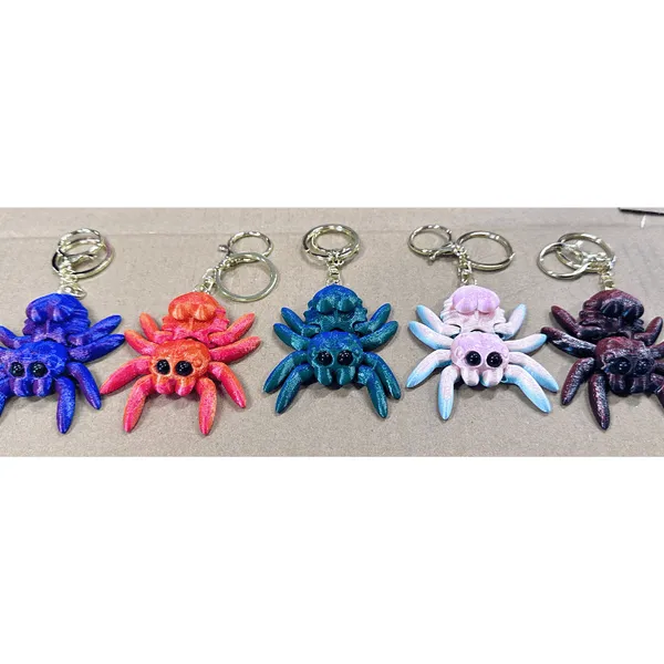 Brelok Pająk Skaczący - Różne Kolory, Tekstura 3D