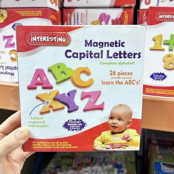Magnetyczne litery alfabetu Interesting PK13204 26szt Braille