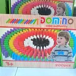Zabawka Domino 200 sztuk kolorowe klocki edukacyjne zestaw 3+