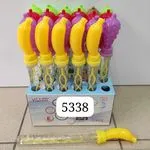 Maszynka do baniek mydlanych kształt banana 35cm - 24 szt.