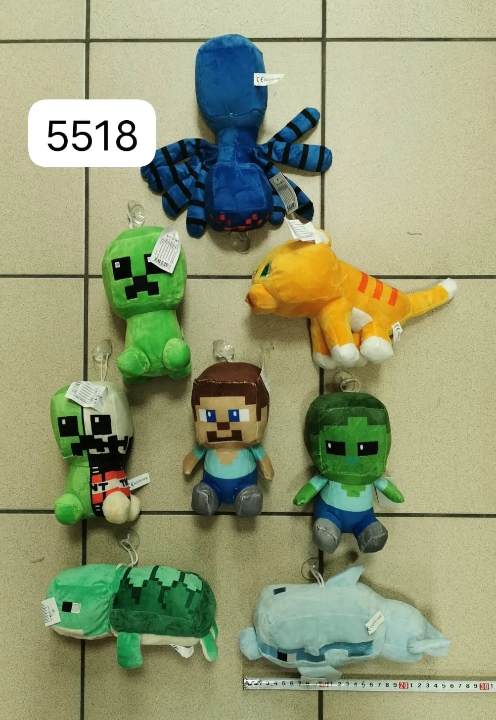 Maskotki pluszowe Minecraft różne postacie z przyssawką