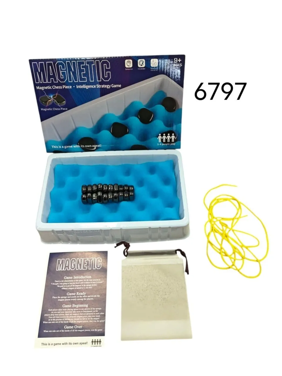 Gra strategiczna magnetyczna Magnetic Chess Piece 20 szt. z gąbką