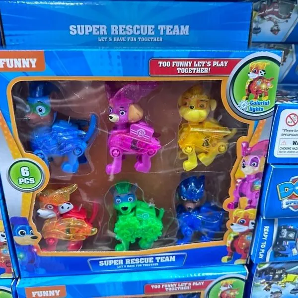 Zestaw figurek Super Rescue Team 6 szt. Funny - pieski z efektami świetlnymi