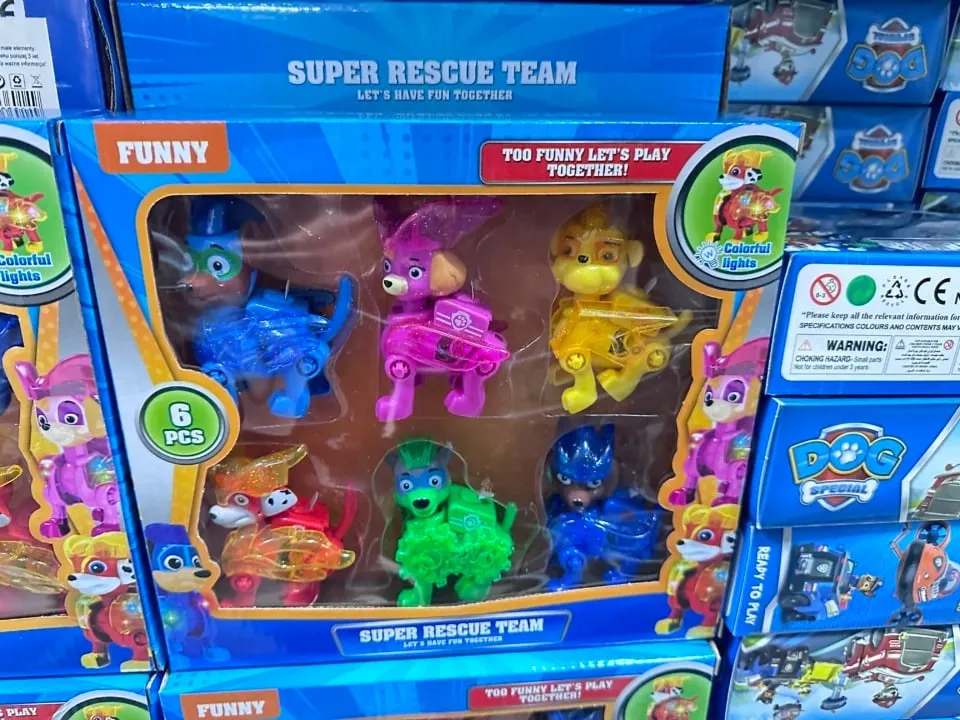 Zestaw figurek Super Rescue Team 6 szt. Funny - pieski z efektami świetlnymi