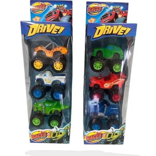 Zestaw 6 aut terenowych Racer Drive! Monster Trucki plastikowe