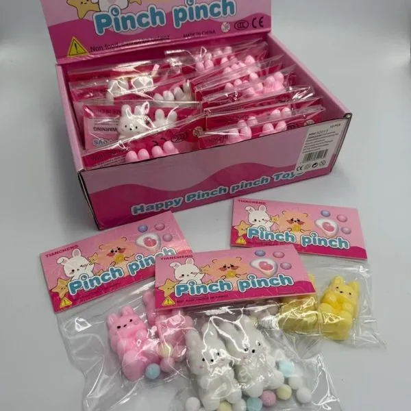 Zabawka Squeeze Pinch Pinch Antystresowa Figurka Króliczka 16szt