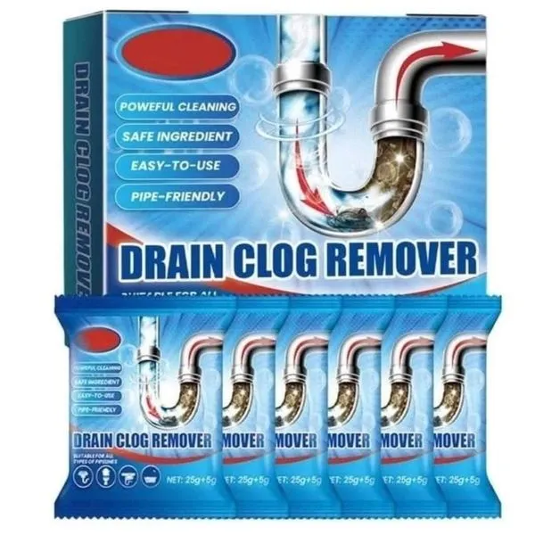 Saszetki do udrażniania rur Drain Clog Remover 25g+5g, 24 szt.