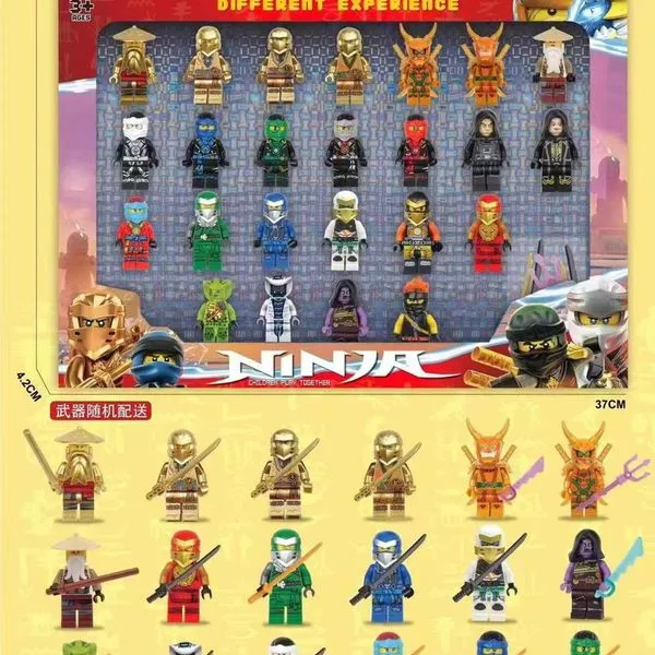 Zestaw figurek Ninja z akcesoriami 72 szt. różne kolory