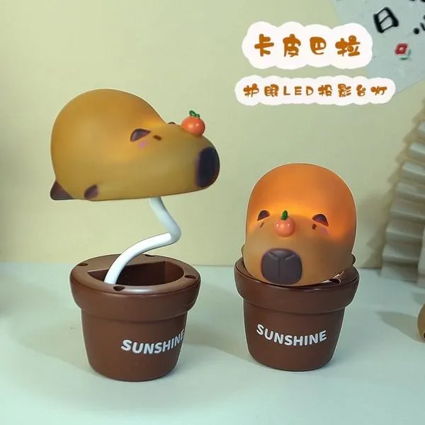 Lampka nocna LED USB kapibara w doniczce Sunshine elastyczna
