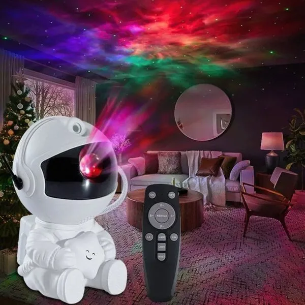 Lampa Projektor Astronauta Siedzący z Gwiazdką PK13489 z Pilotem