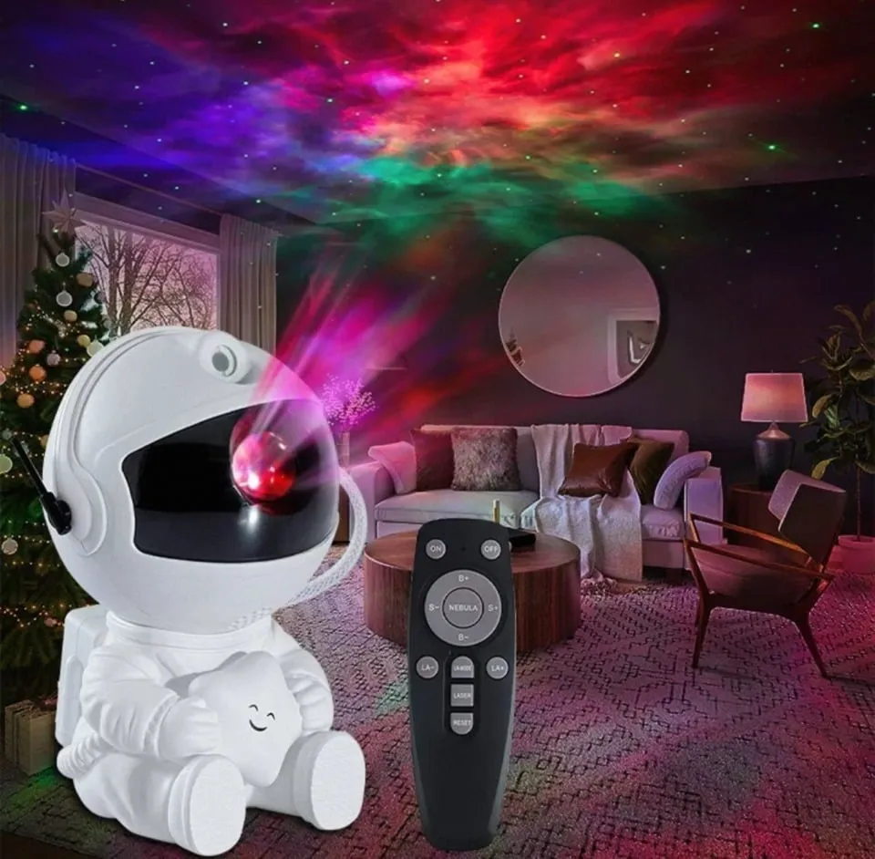 Lampa Projektor Astronauta Siedzący z Gwiazdką PK13489 z Pilotem