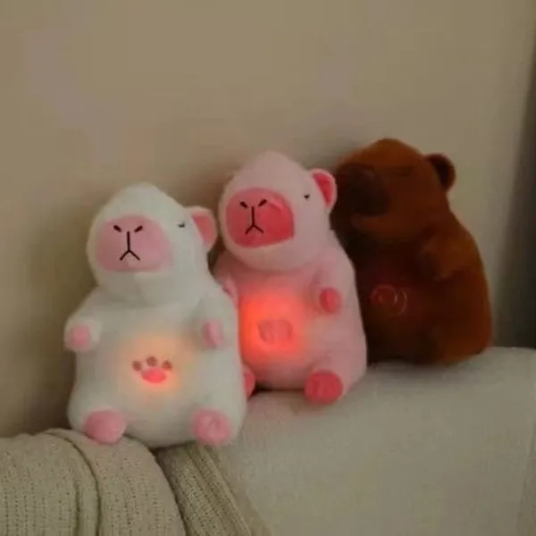 Maskotka Szumiąca z Podświetleniem LED Pluszowa Capybara 3 kolory