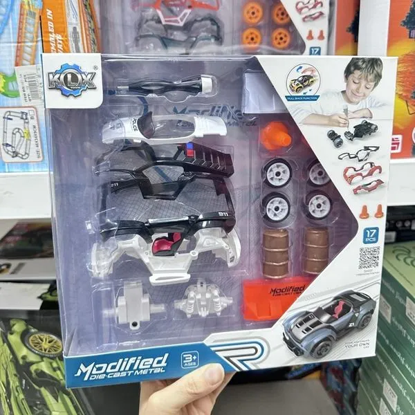 Zestaw do modyfikacji auta policyjnego Modified Die Cast Metal 17el. PK13525