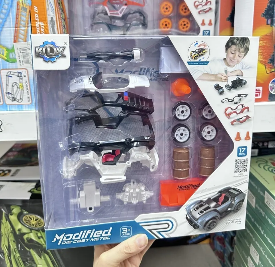 Zestaw do modyfikacji auta policyjnego Modified Die Cast Metal 17el. PK13525