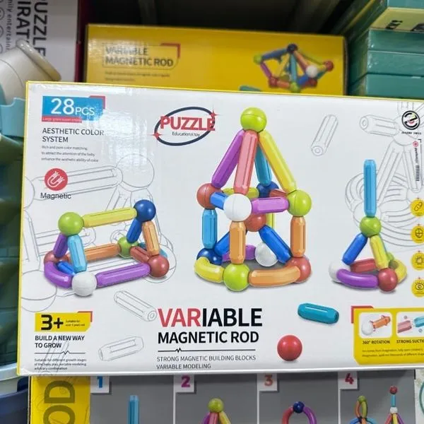 Klocki magnetyczne Variable Magnetic Rod 28 el. - zestaw edukacyjny