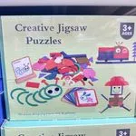 Kreatywne Puzzle Edukacyjne z Klocków Drewnianych 100 szt.